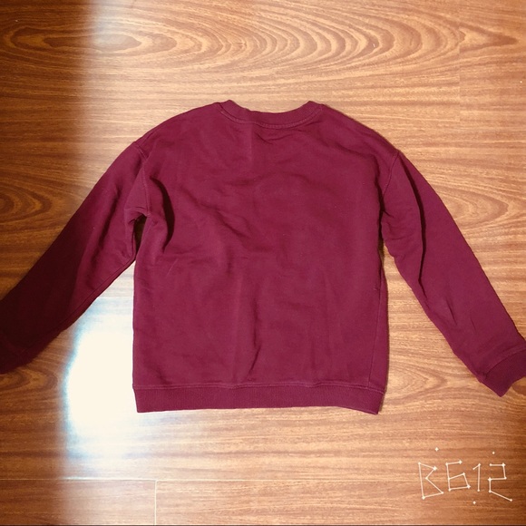 Topshop Red Jumper with cute furry white patterns - Picture 2 of 4